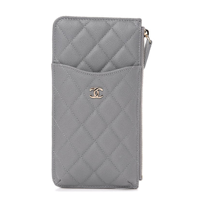 Chanel Caviar Quilted Classic iPhone Pouch Grey 1 of 7