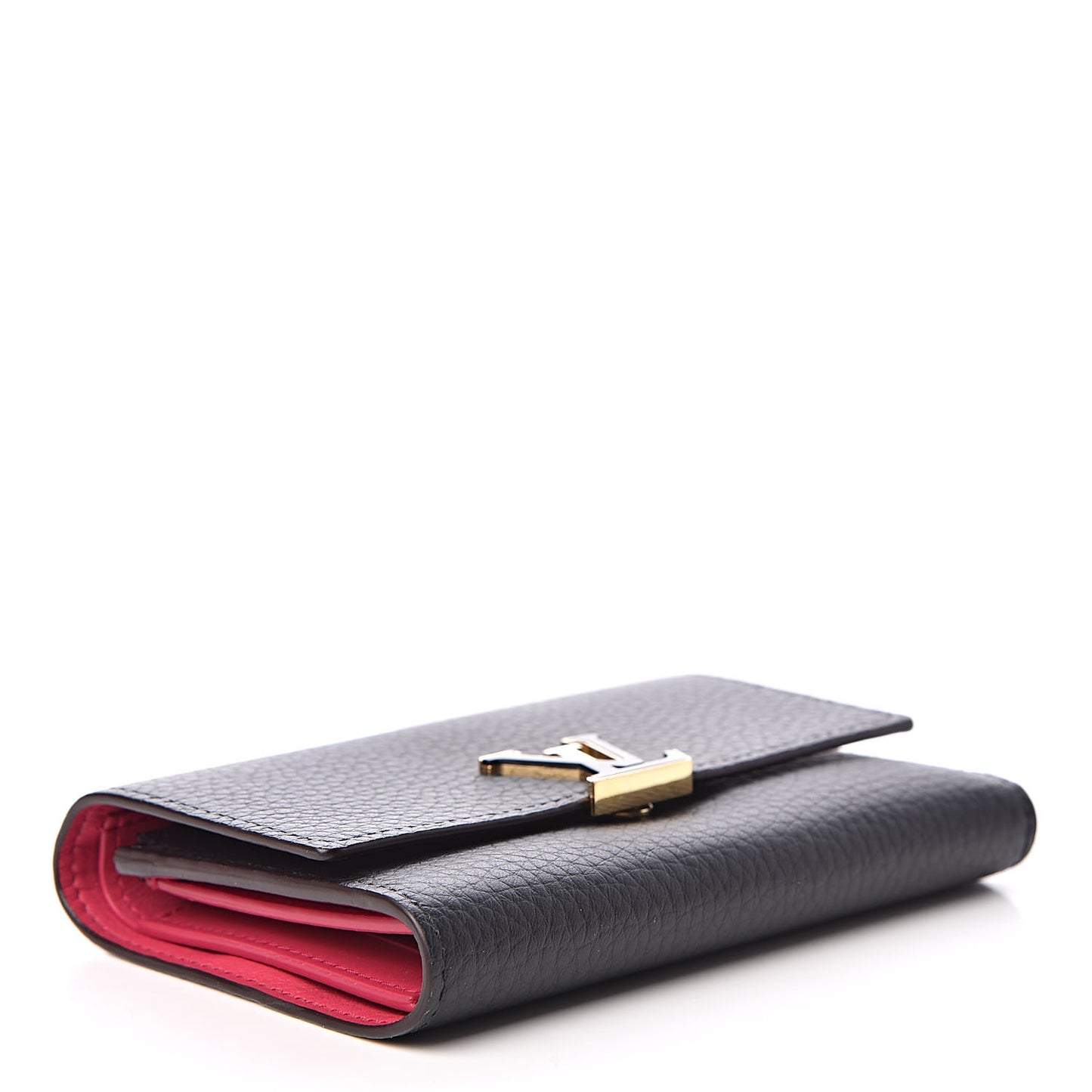 Taurillon Capucines Compact Wallet Black