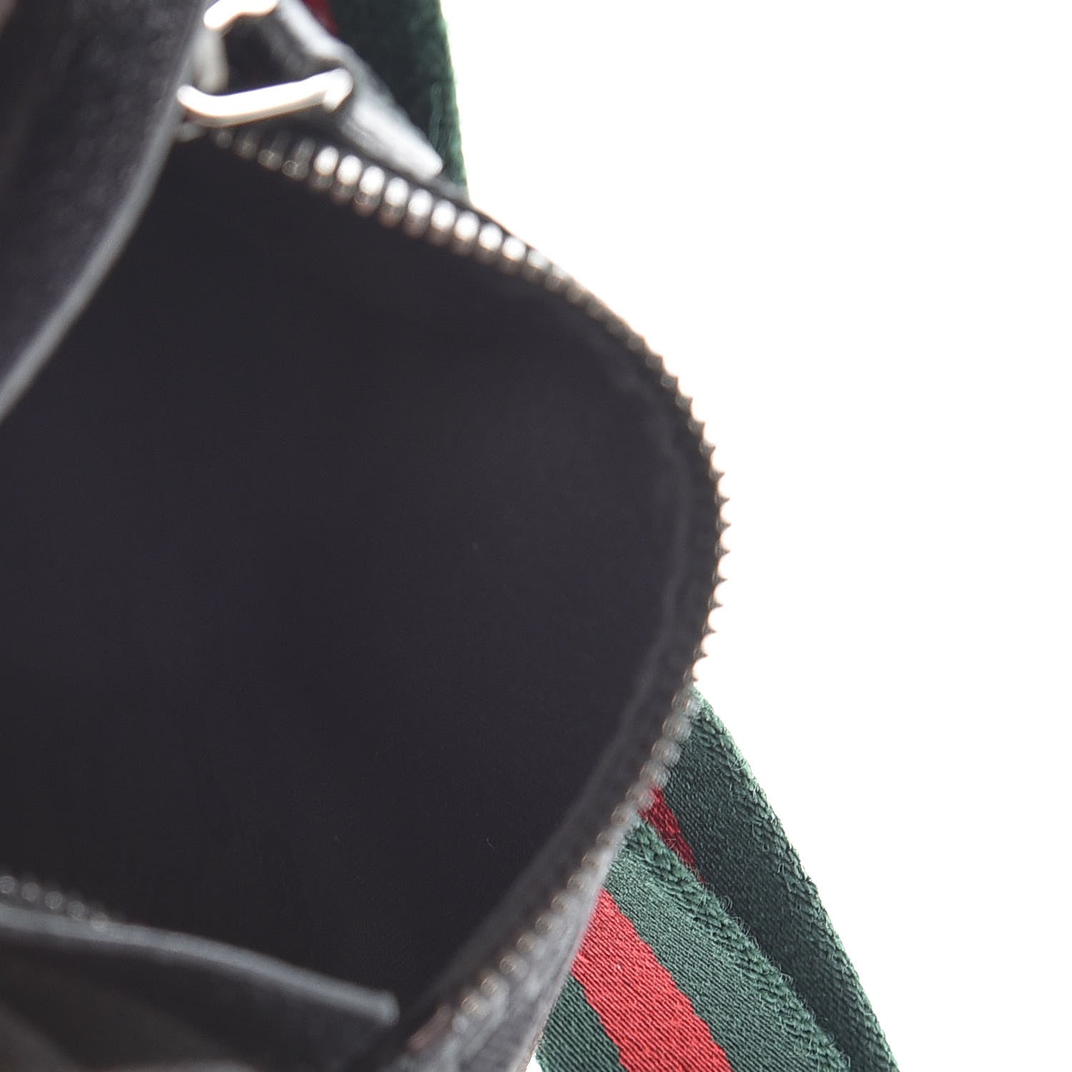 Gucci GG Monogram Web Double Pocket Belt Bag Black 6 of 12