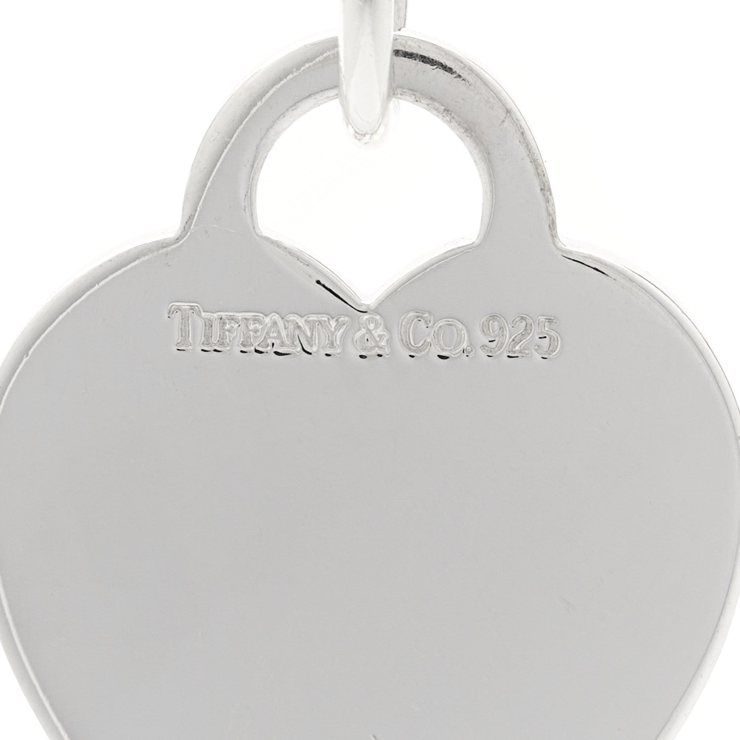Tiffany Sterling Silver Heart Tag Pendant Necklace 4 of 5