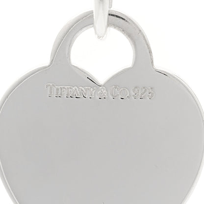Tiffany Sterling Silver Heart Tag Pendant Necklace 4 of 5