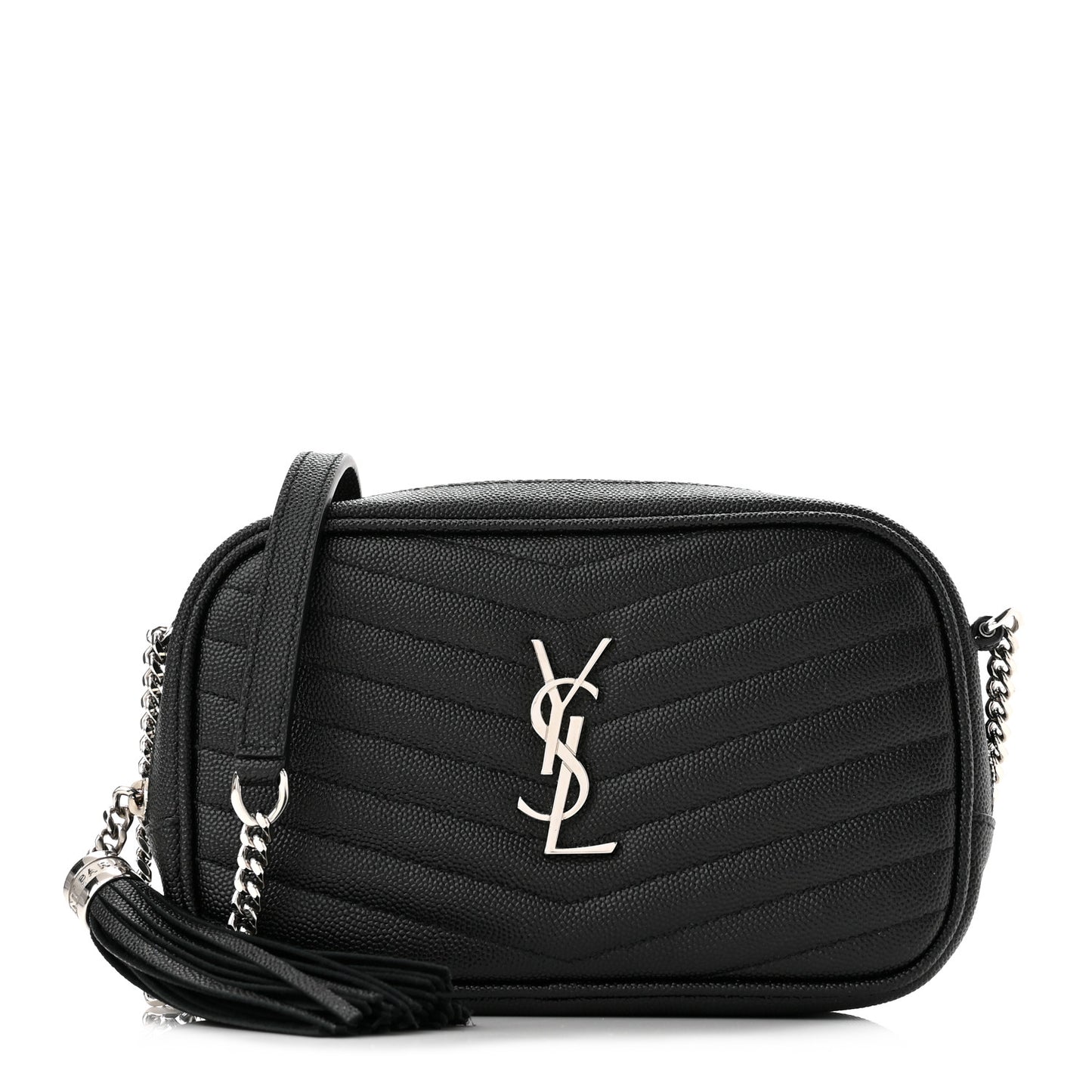 Grain De Poudre Matelasse Monogram Mini Lou Camera Bag Black