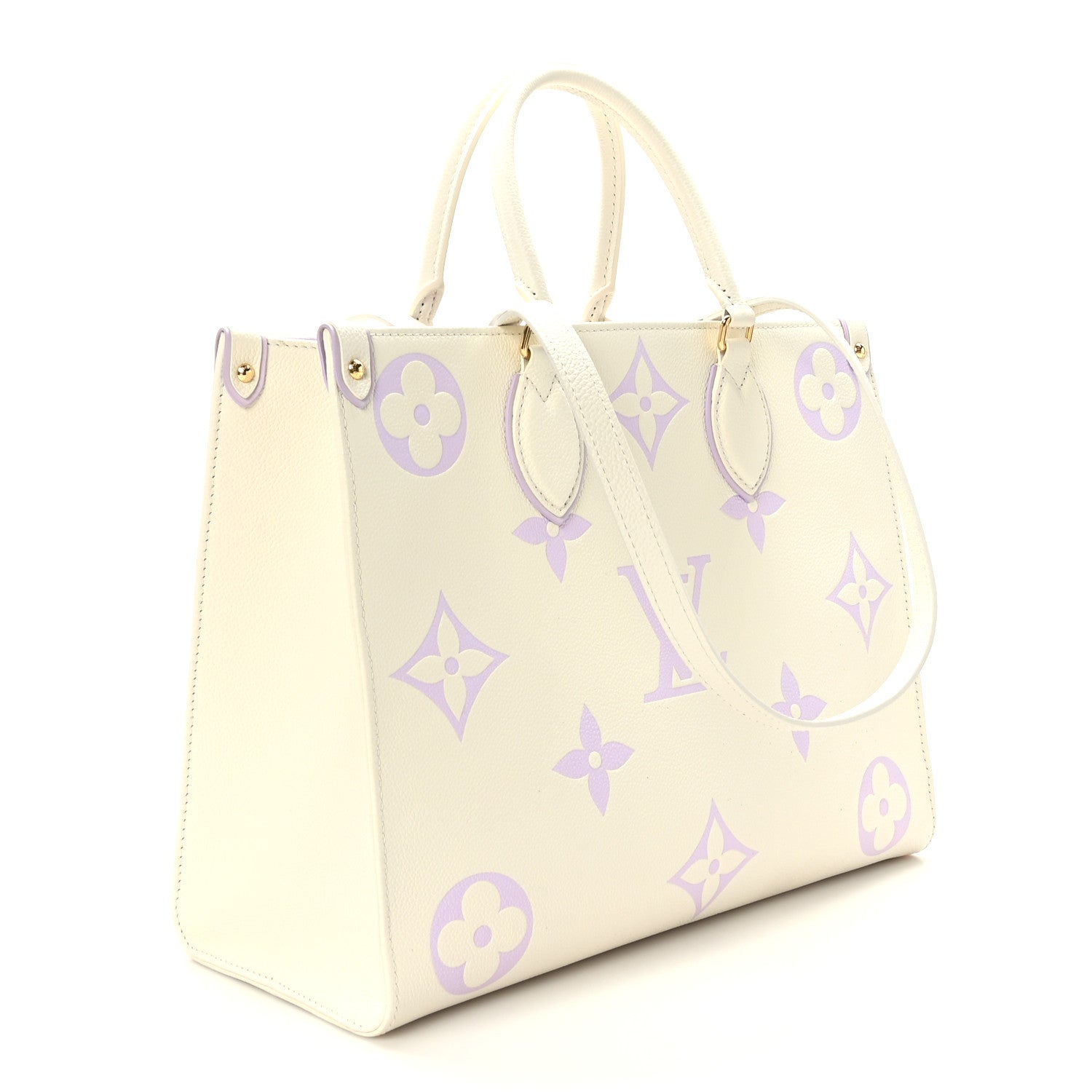 Louis Vuitton Empreinte Monogram Giant Onthego MM Latte Bubble Tea 3 of 8