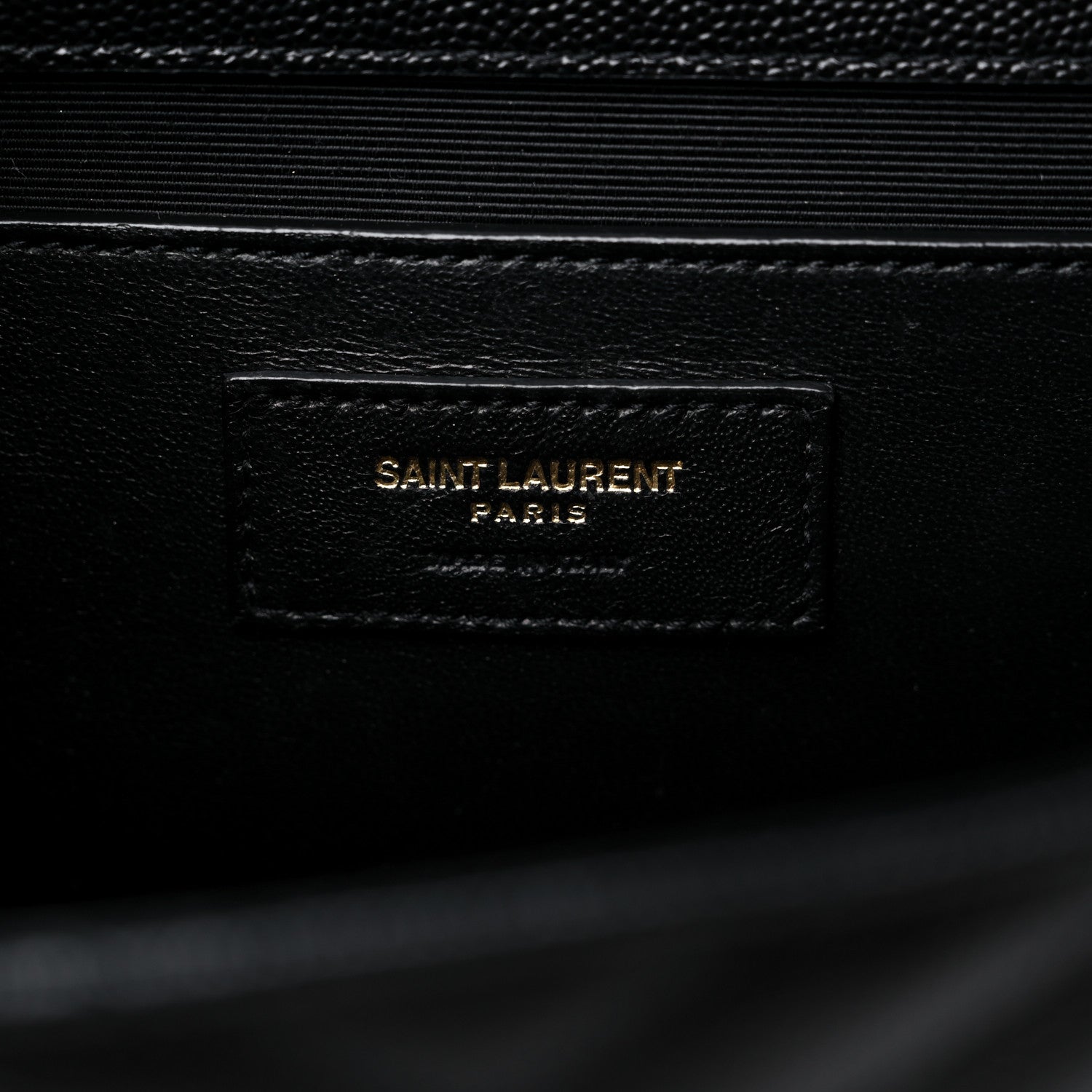 Saint Laurent Grain De Poudre Matelasse Chevron Medium Monogram Satchel Black 7 of 14