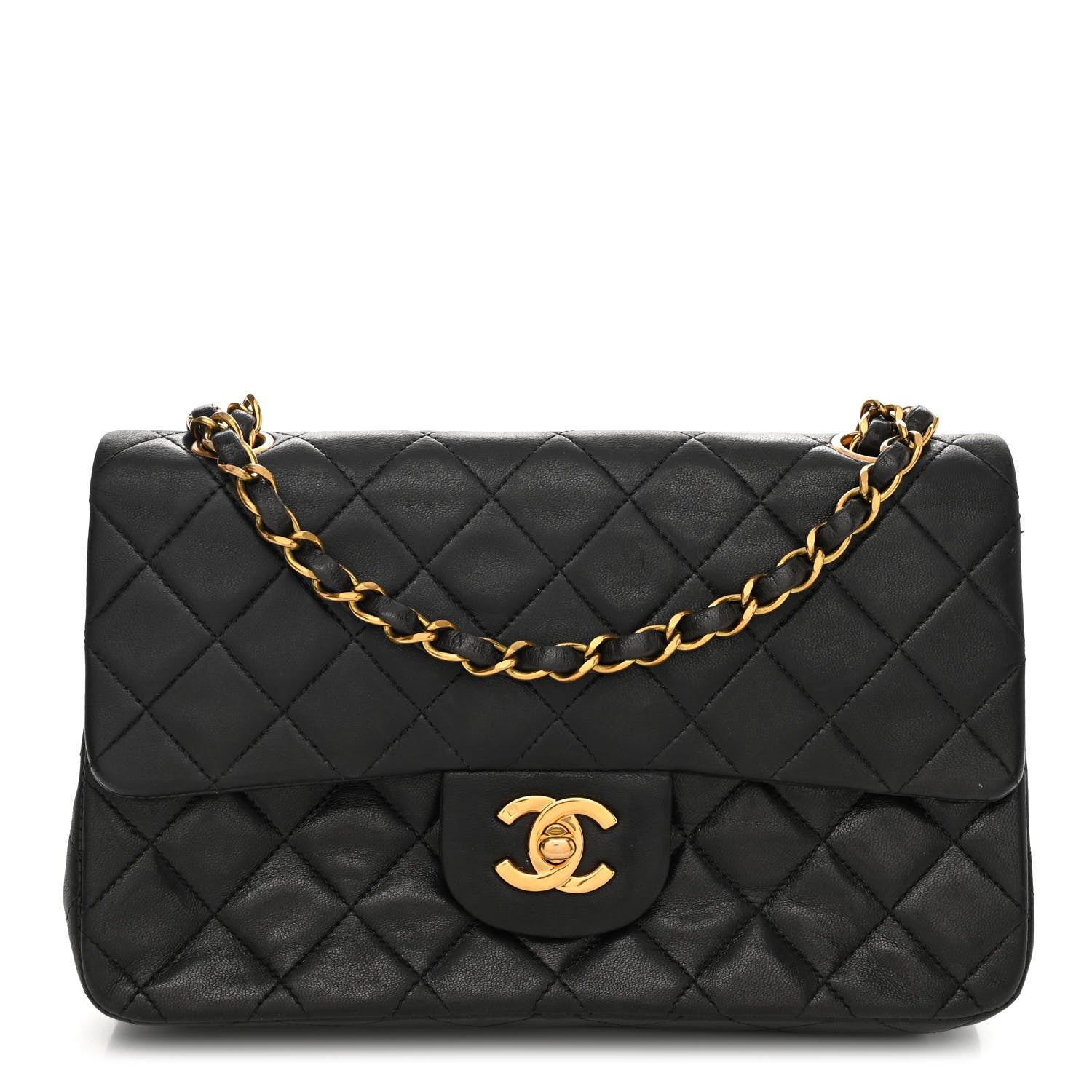 Chanel Lambskin Quilted Small Double Flap Black 1 of 13