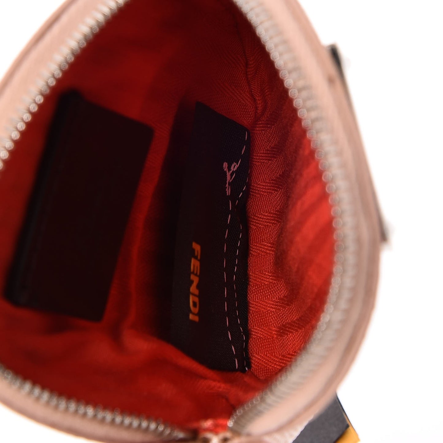 Saffiano Monster Eye Coin Purse Key Case Rosa Plaster