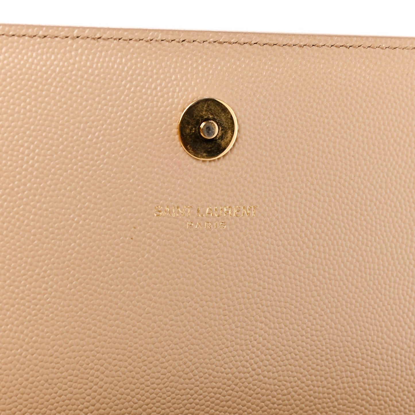 Grain De Poudre Classic Monogram Cassandre Clutch Dark Beige