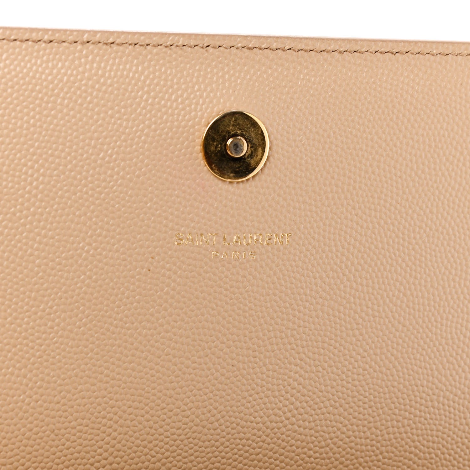 Saint Laurent Grain De Poudre Classic Monogram Cassandre Clutch Dark Beige 7 of 7