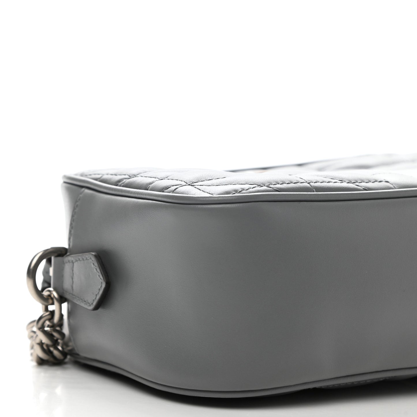 Calfskin Matelasse Aria Small GG Marmont Chain Shoulder Bag Deep Grey