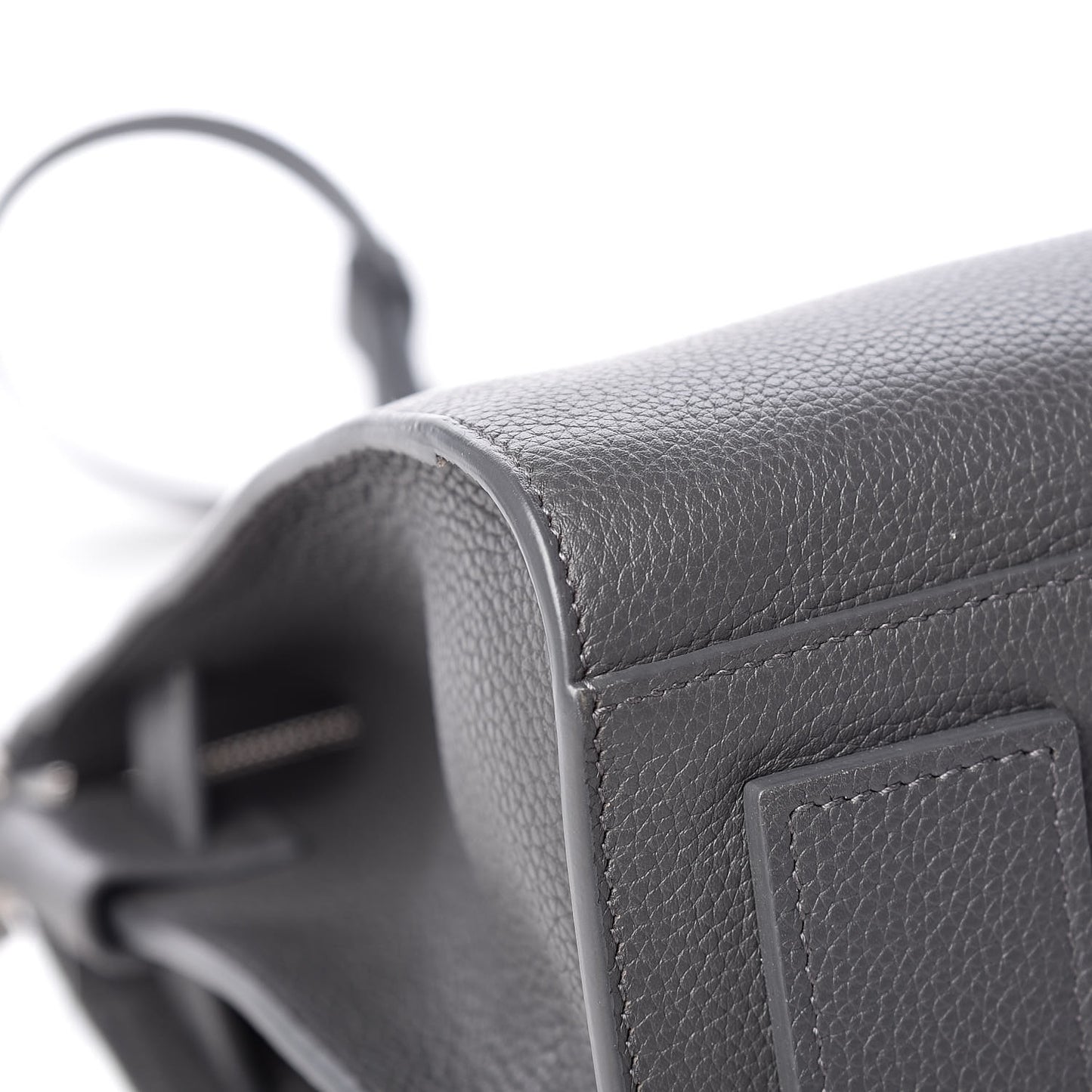 Grained Calfskin Small Supple Sac De Jour Grey