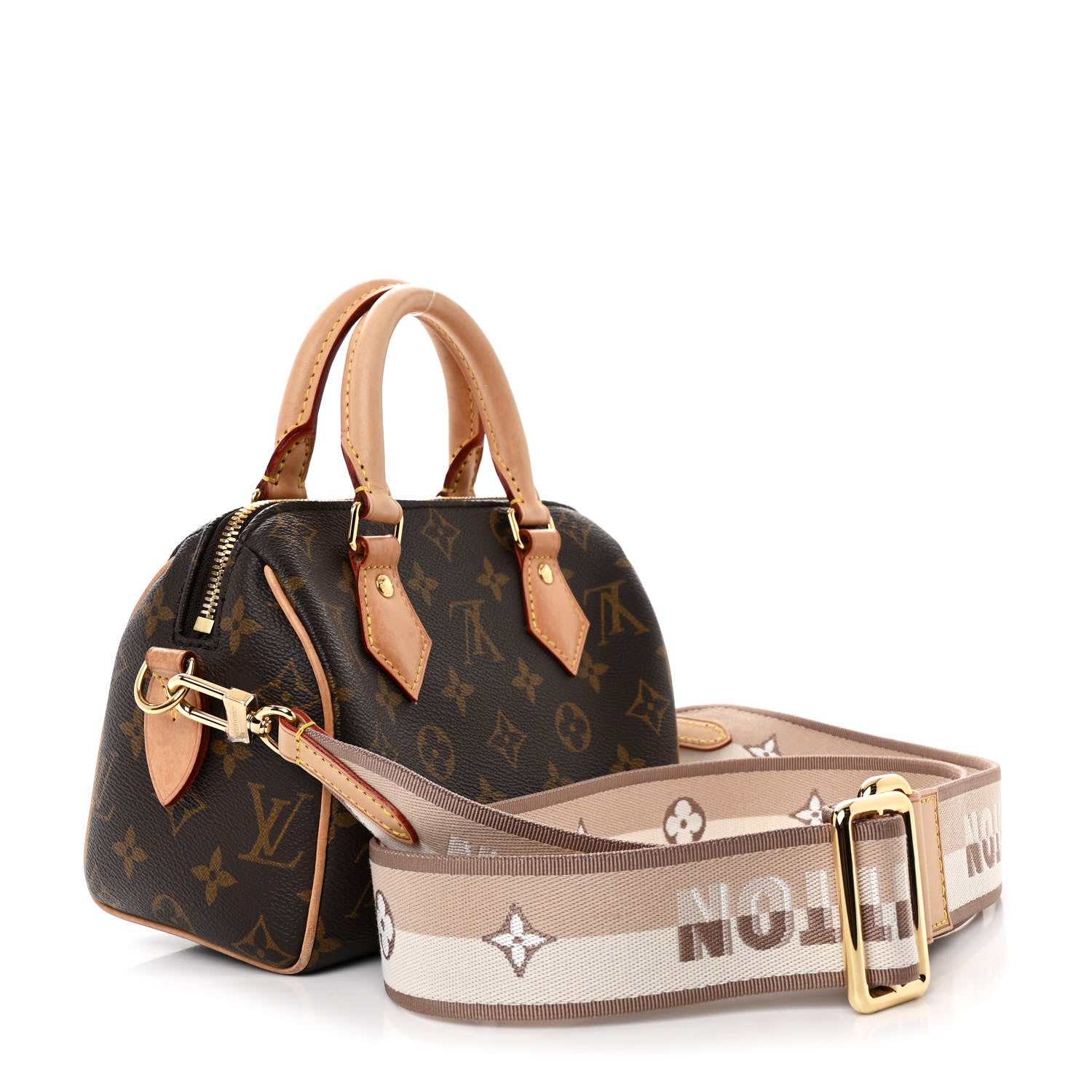 Louis Vuitton Monogram Speedy Bandouliere 20 Beige 3 of 10