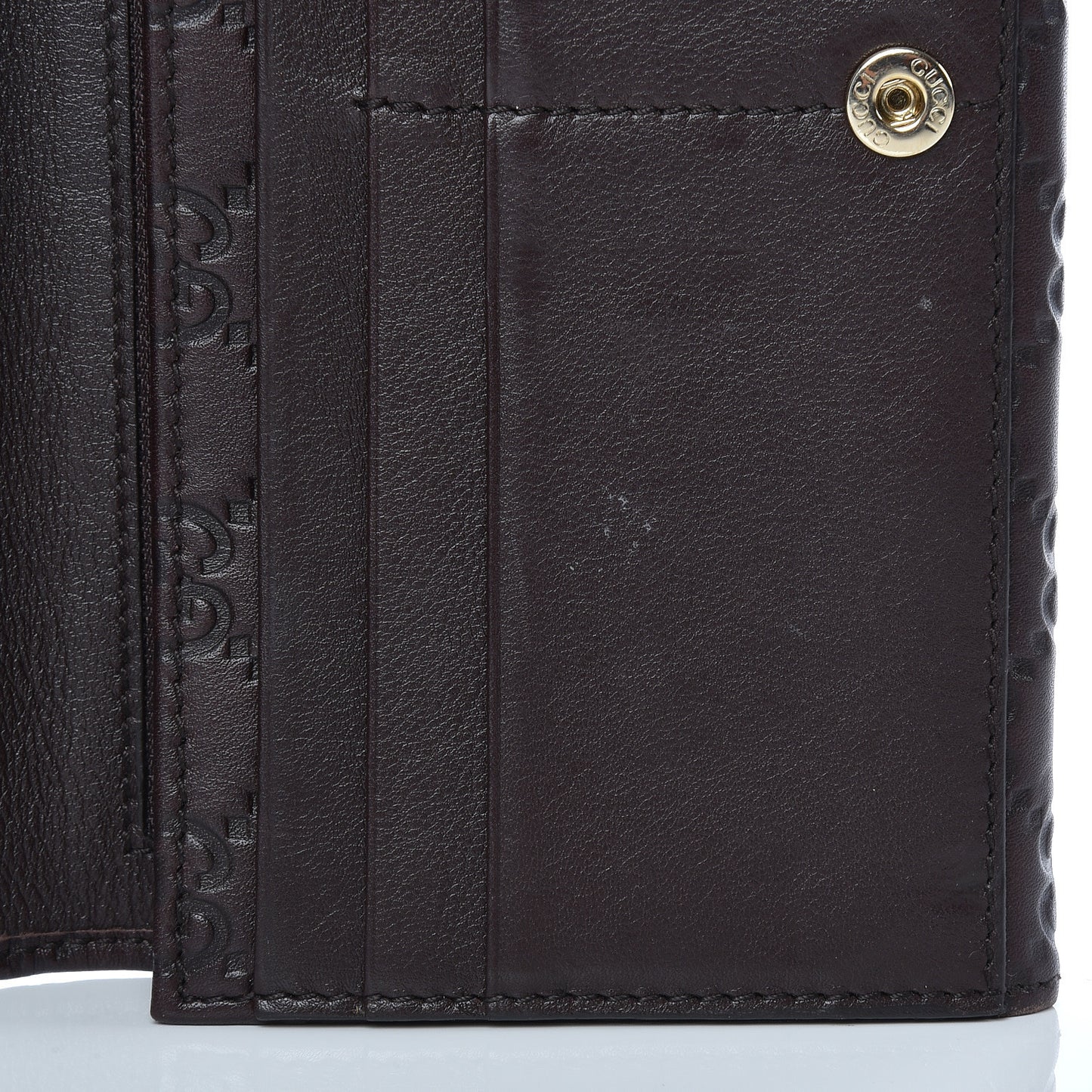 Guccissima Signature GG Pierce Continental Wallet Chocolate