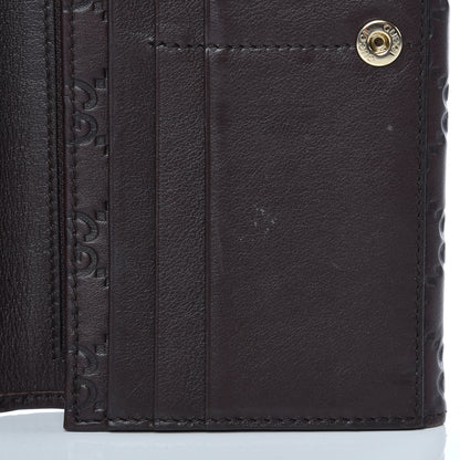 Gucci Guccissima Signature GG Pierce Continental Wallet Chocolate 9 of 11