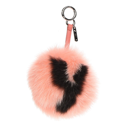 Fendi Fox Fur Y ABCharm Bag Charm Pink Black 1 of 5