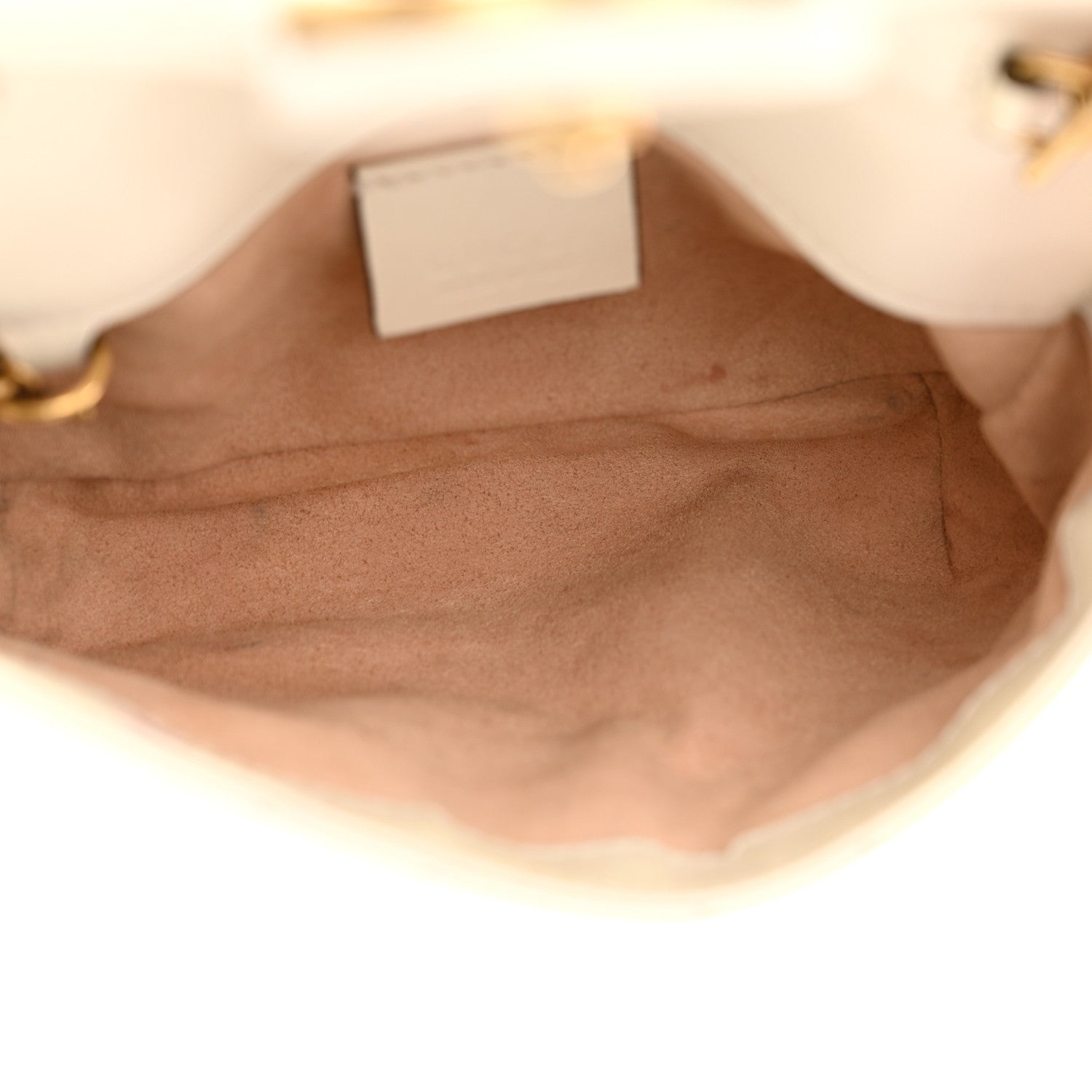 Gucci Calfskin Matelasse Super Mini GG Marmont Shoulder Bag White 5 of 16