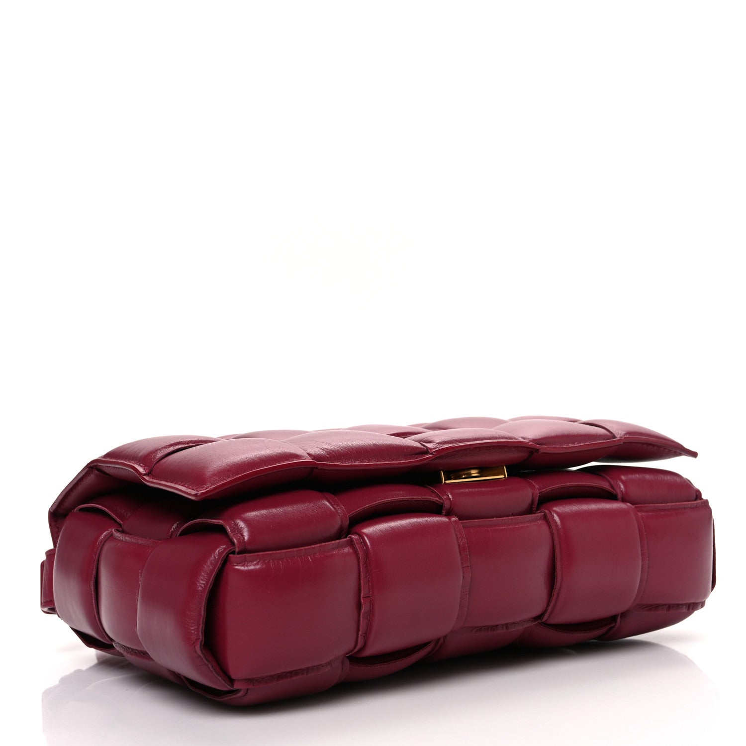 Bottega Veneta Nappa Maxi Intreccio Padded Cassette Crossbody Bag Dark Red 4 of 11