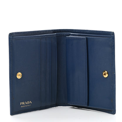 Prada Vitello Move Bi-Fold Wallet Bleuette 5 of 7