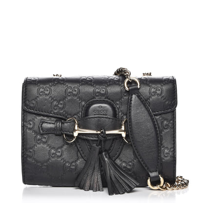 Gucci Guccissima Mini Emily Shoulder Bag Black 1 of 7