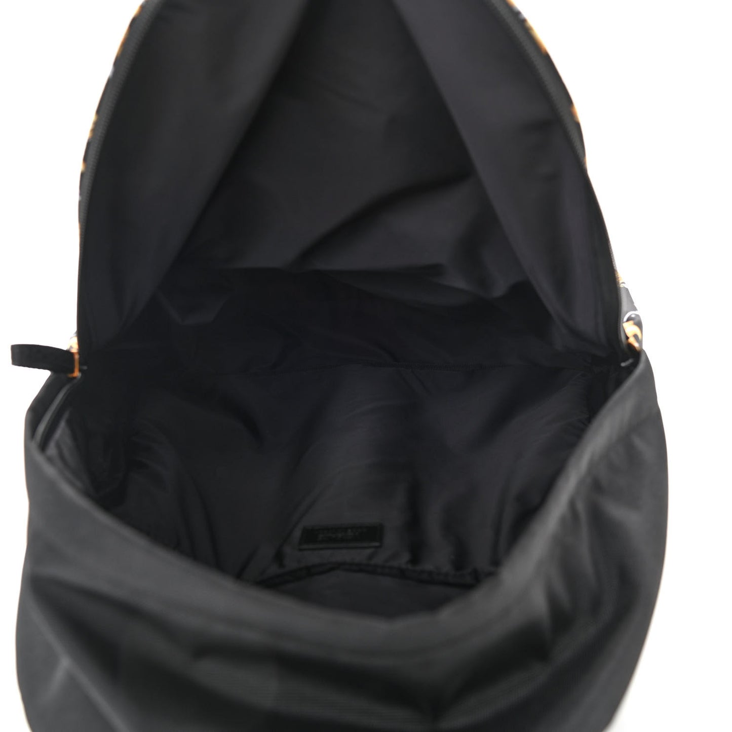Nylon Barocco Signature Print Drawstring Backpack Black