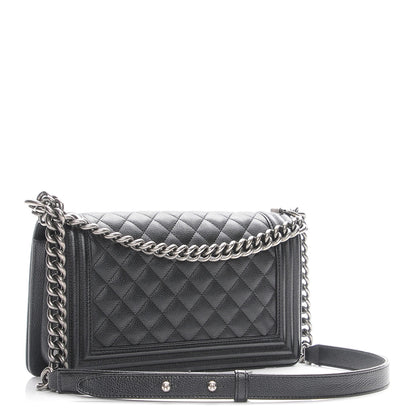 Chanel Calfskin Quilted Medium Boy Flap Black 3 of 7