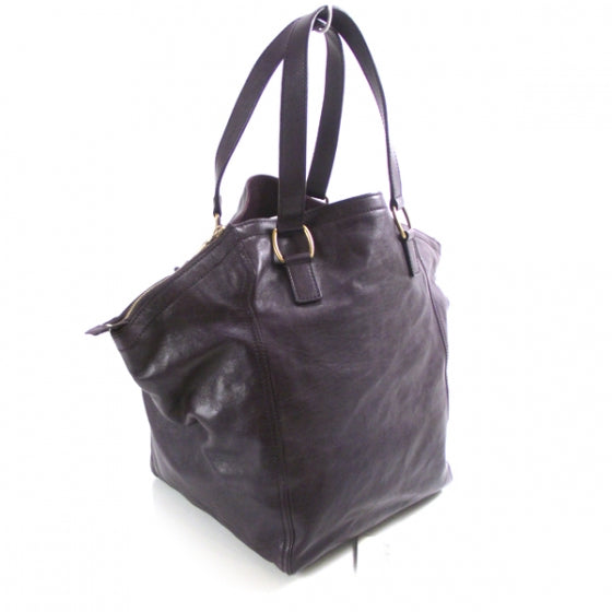 Saint Laurent Leather Downtown Tote Violet 3 of 11