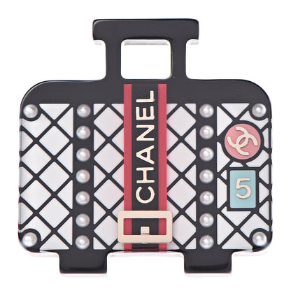 Chanel Resin Pearl Suitcase CC Brooch Multicolor 1 of 5