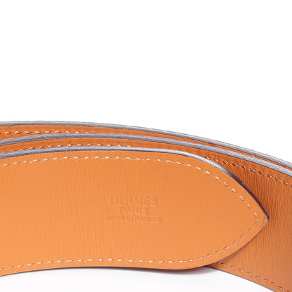 Hermes Taurillon Clemence Etriviere 32mm Belt Rouge Casaque 90 3 of 5