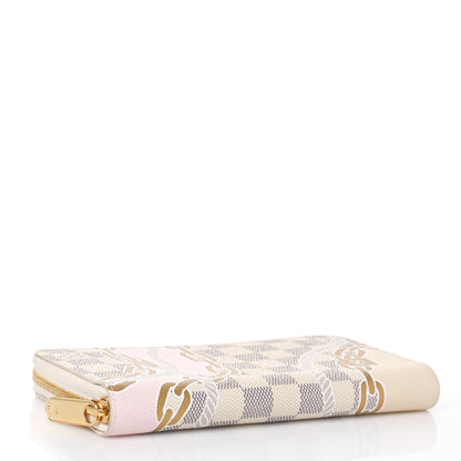 Louis Vuitton Damier Azur Nautical Zippy Wallet Gold 4 of 9