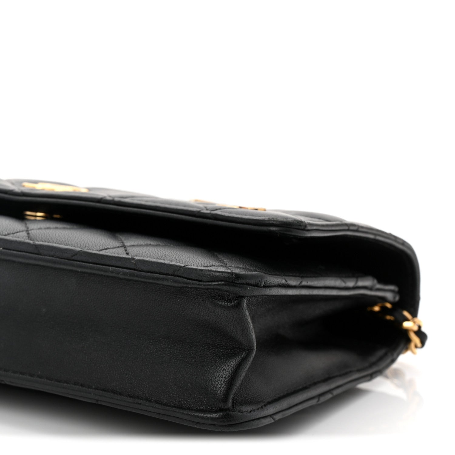 Chanel Lambskin Quilted Enamel Coco Casino Wallet On Chain WOC Black 11 of 15