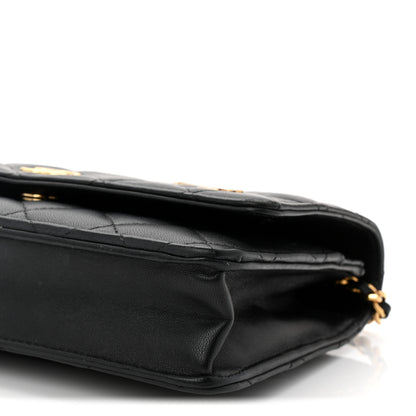 Chanel Lambskin Quilted Enamel Coco Casino Wallet On Chain WOC Black 11 of 15