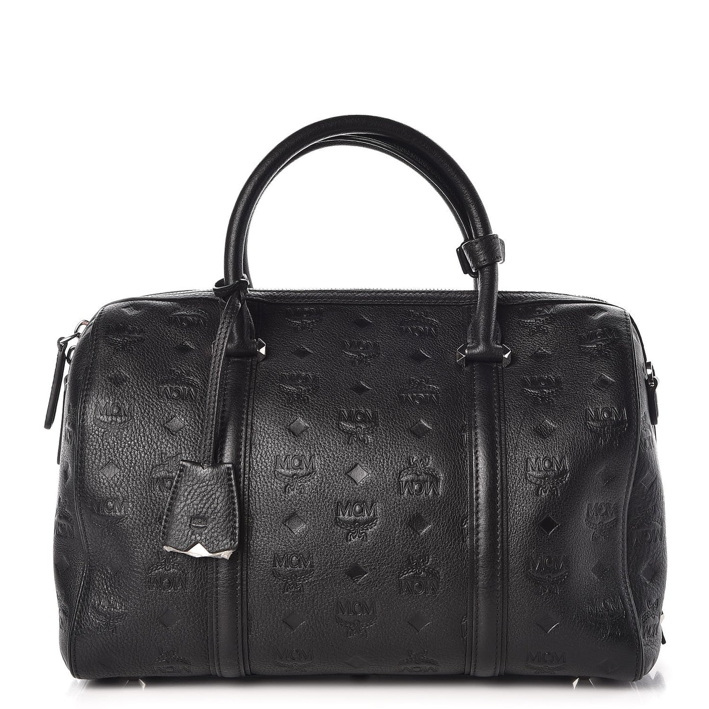 Calfskin Ottomar Monogram Boston Bag Black