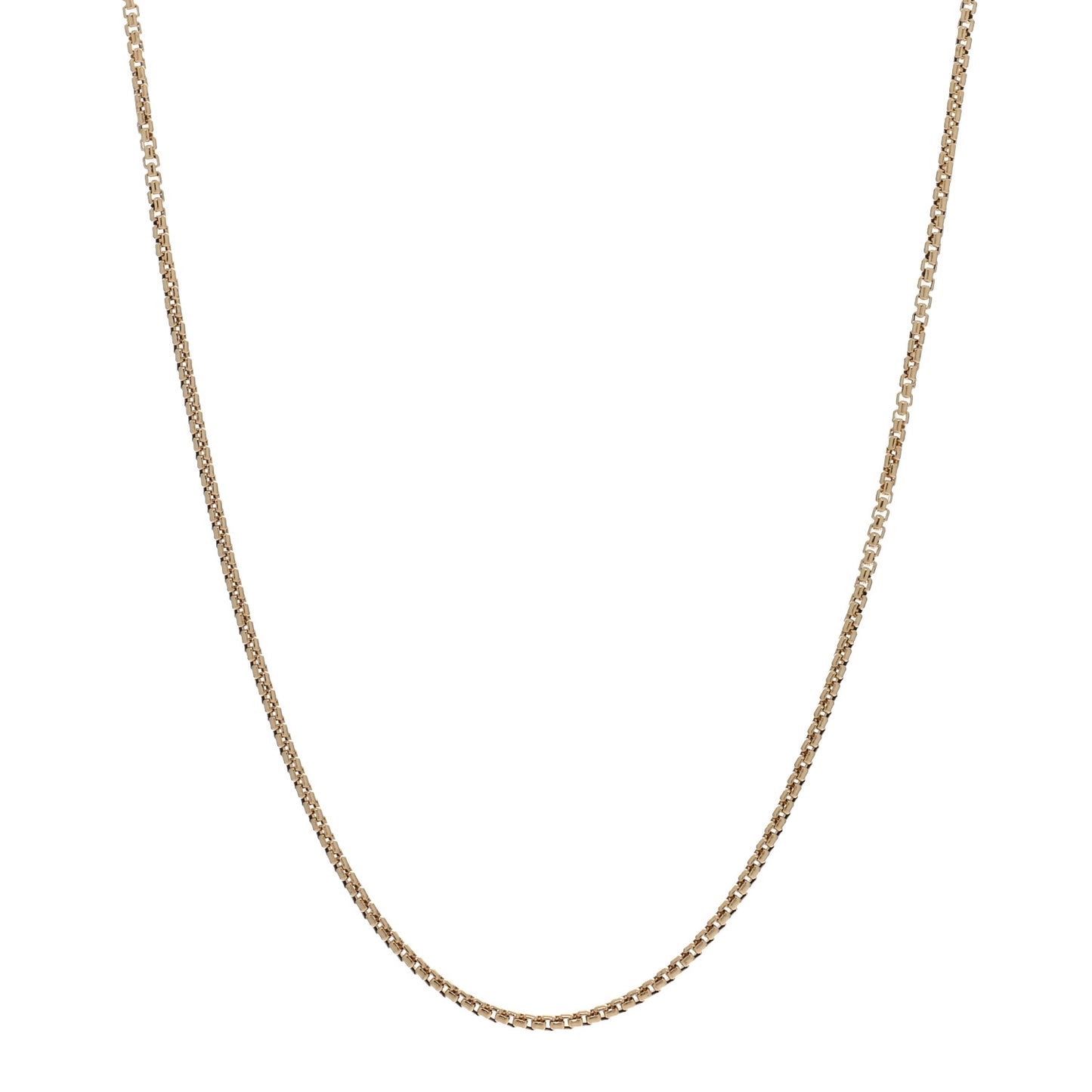18K Yellow Gold 1.7mm Box Chain Necklace