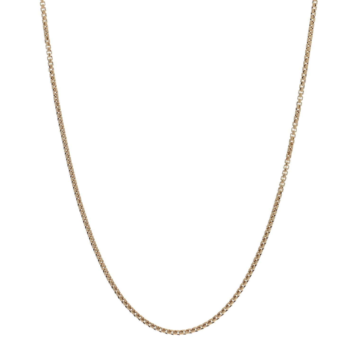 David Yurman 18K Yellow Gold 1.7mm Box Chain Necklace 1 of 4
