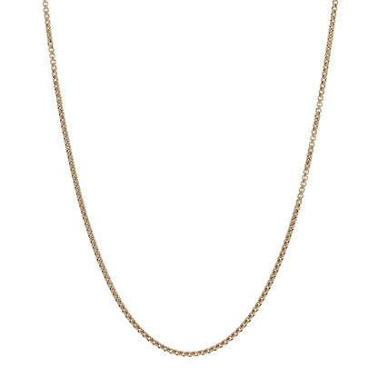 David Yurman 18K Yellow Gold 1.7mm Box Chain Necklace 1 of 4