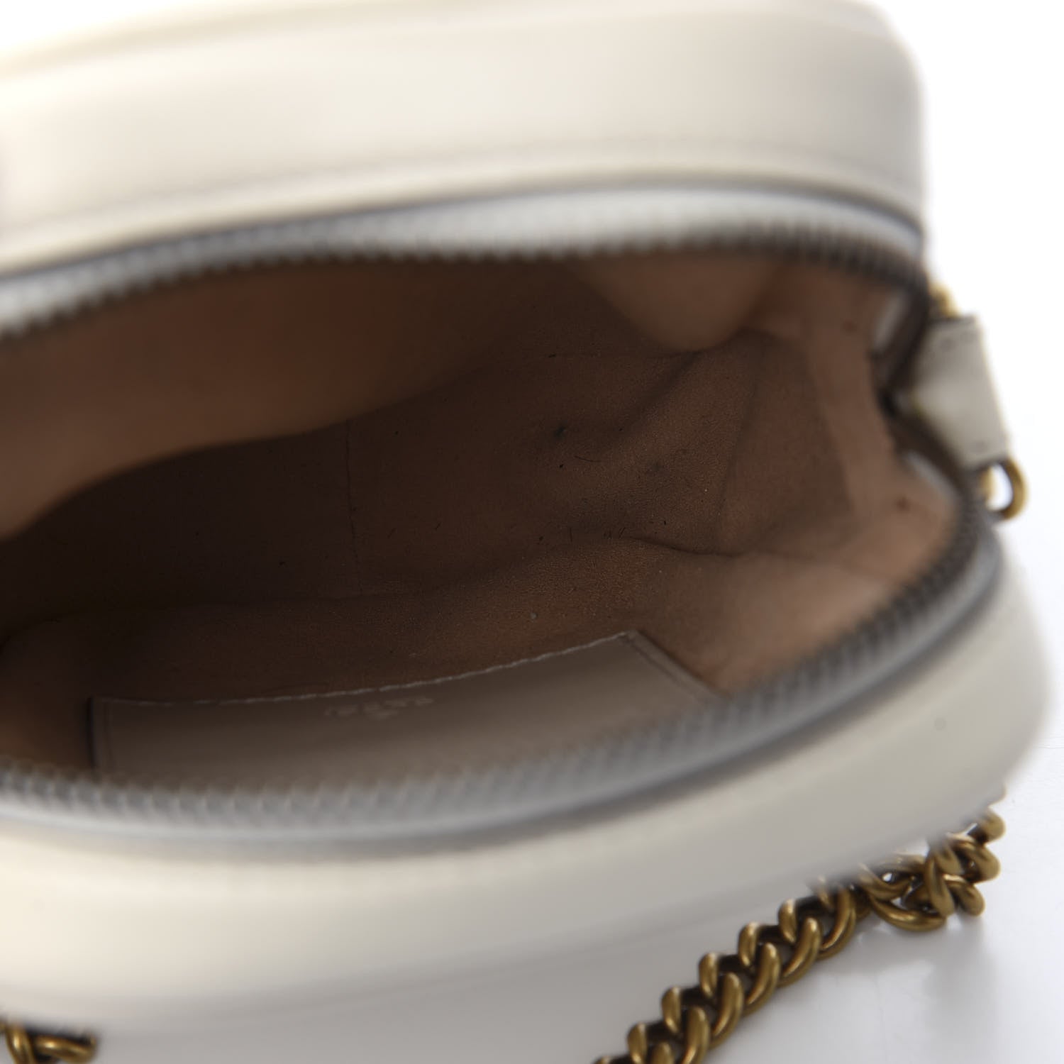 Gucci Calfskin Matelasse Mini GG Marmont Crossbody Bag White 4 of 9