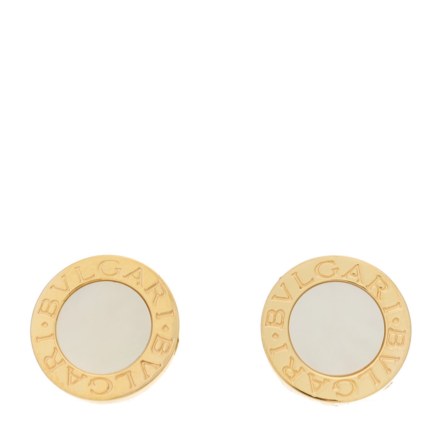 18K Yellow Gold Mother of Pearl BVLGARI BVLGARI Cufflinks