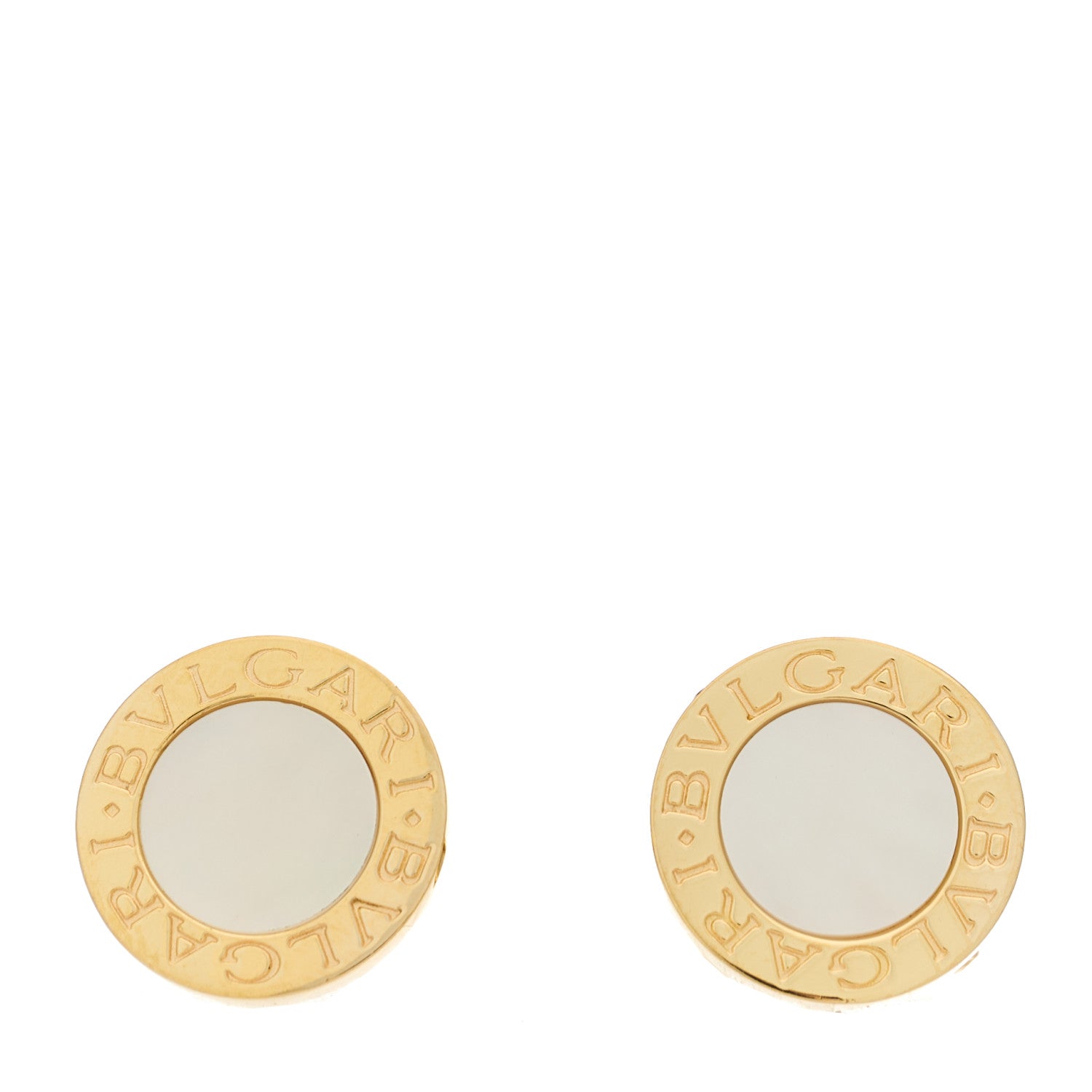 Bulgari 18K Yellow Gold Mother of Pearl BVLGARI BVLGARI Cufflinks 1 of 5