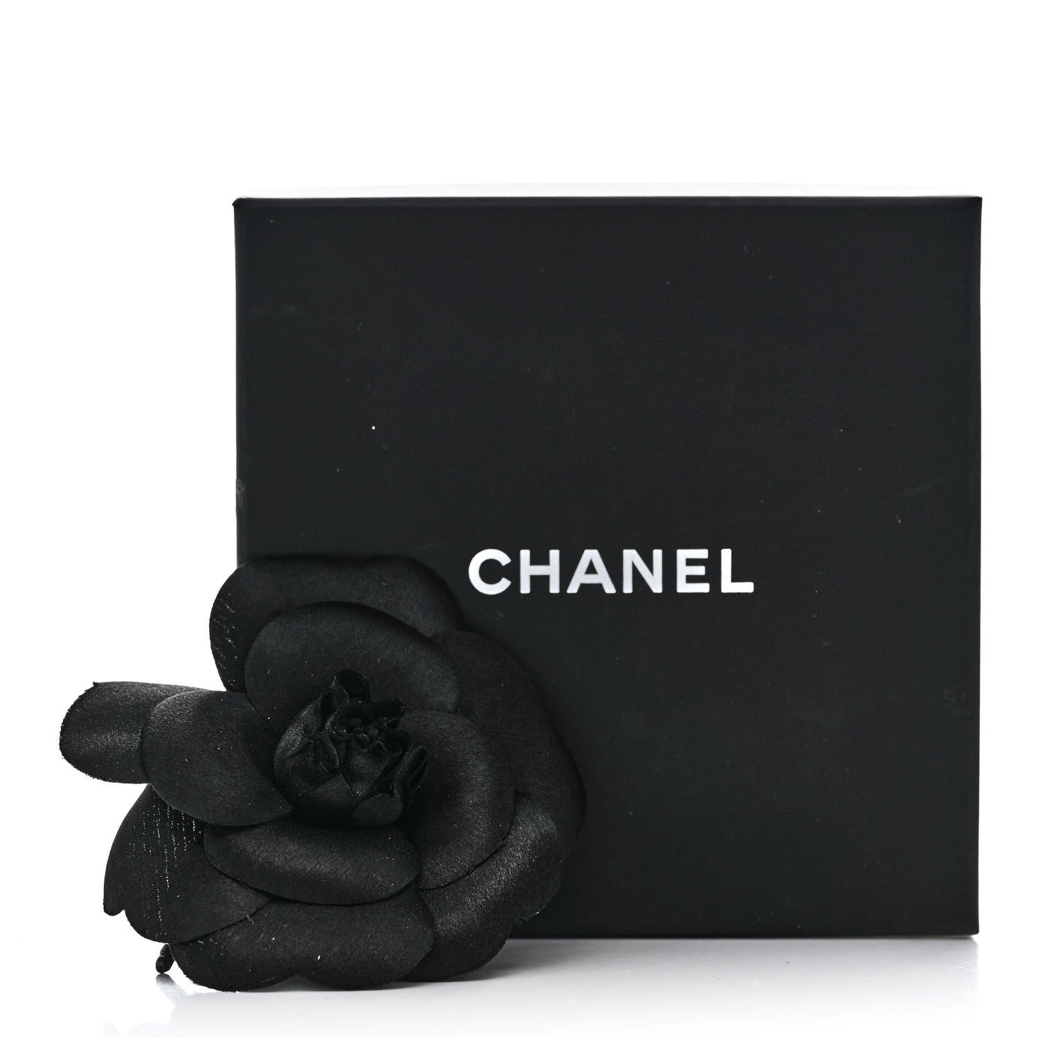 Chanel Fabric Camellia Brooch Black 4 of 4