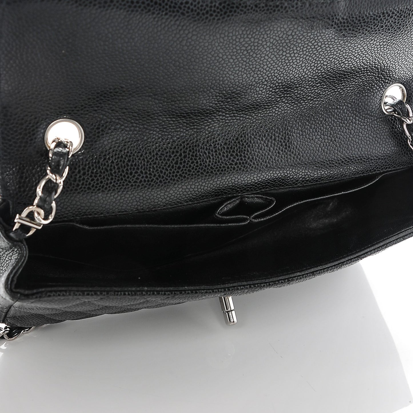 Caviar Quilted East West Flap Black
