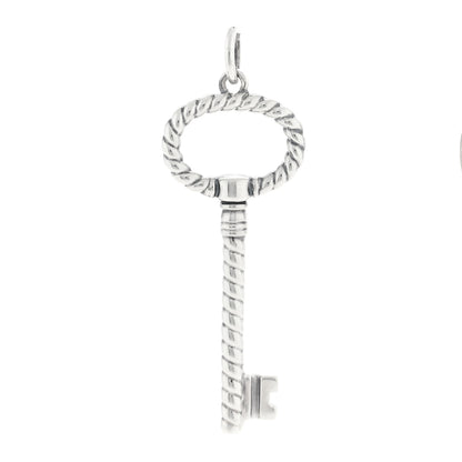 Tiffany Sterling Silver Twist Oval Key Pendant 1 of 3