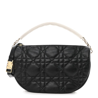 Christian Dior Lambskin Cannage Medium Dior Vibe Hobo Bag Black 1 of 12