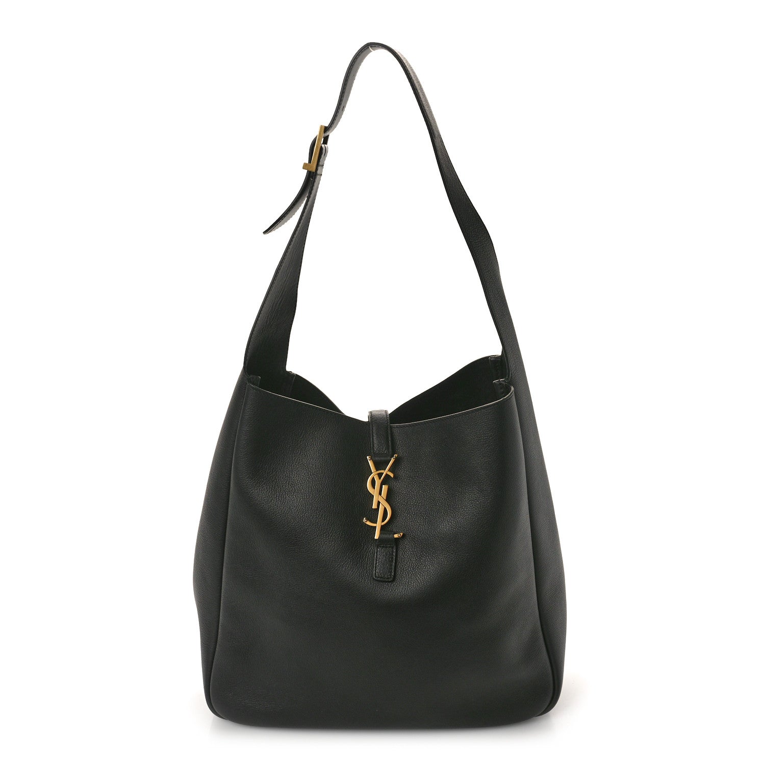 Saint Laurent Smooth Calfskin Large Le 5 A 7 Soft Hobo Black 1 of 11