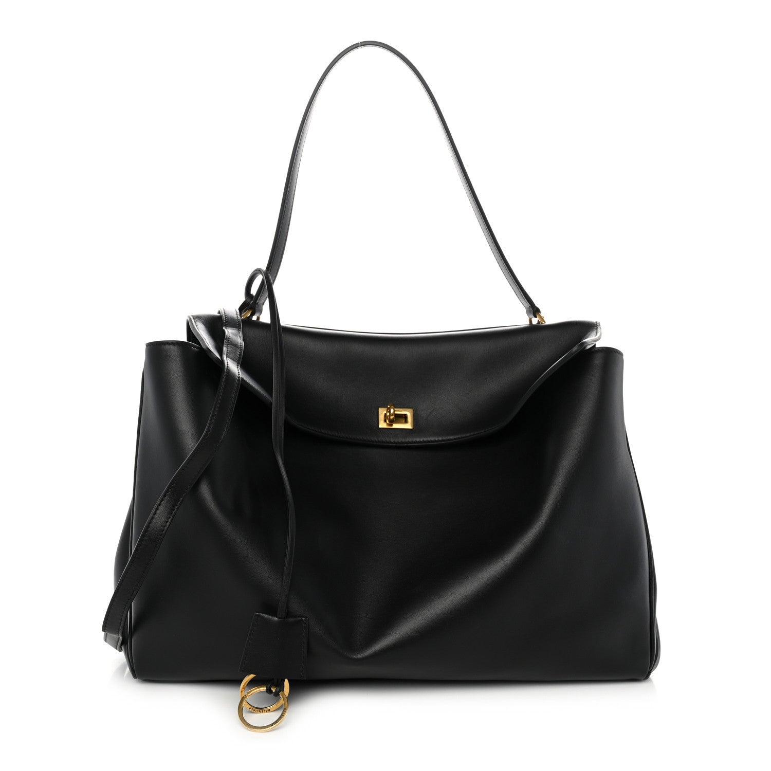 Balenciaga Smooth Calfskin Large Rodeo Top Handle Handbag Black 1 of 9