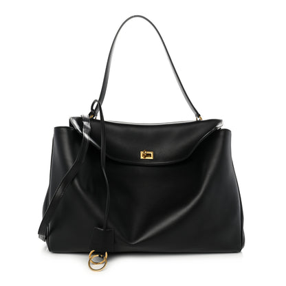 Balenciaga Smooth Calfskin Large Rodeo Top Handle Handbag Black 1 of 9