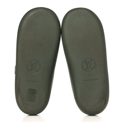 Louis Vuitton Monogram Sunbath Flat Mule Sandals 37 Kaki 5 of 8