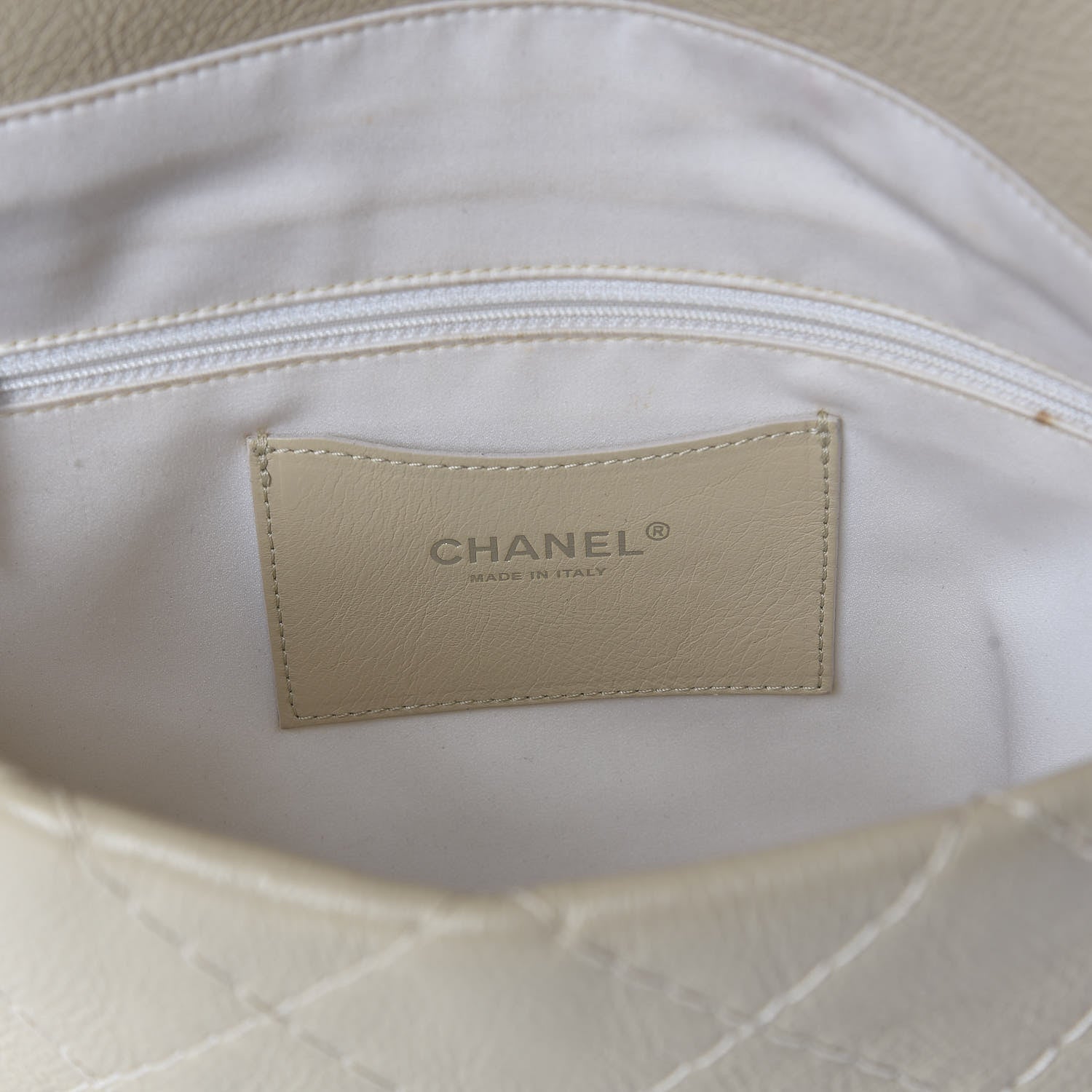 Chanel Glazed Calfskin XL On The Road Flap Ivory 6 of 13
