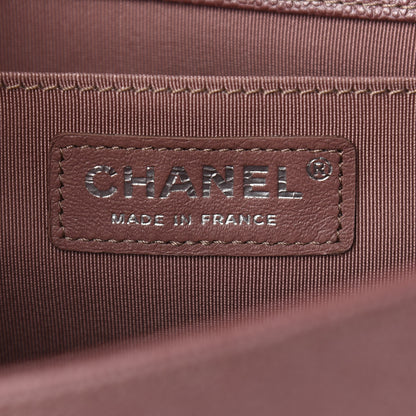 Chanel Metallic Caviar Chevron Quilted Medium Boy Flap Dark Pink 6 of 9