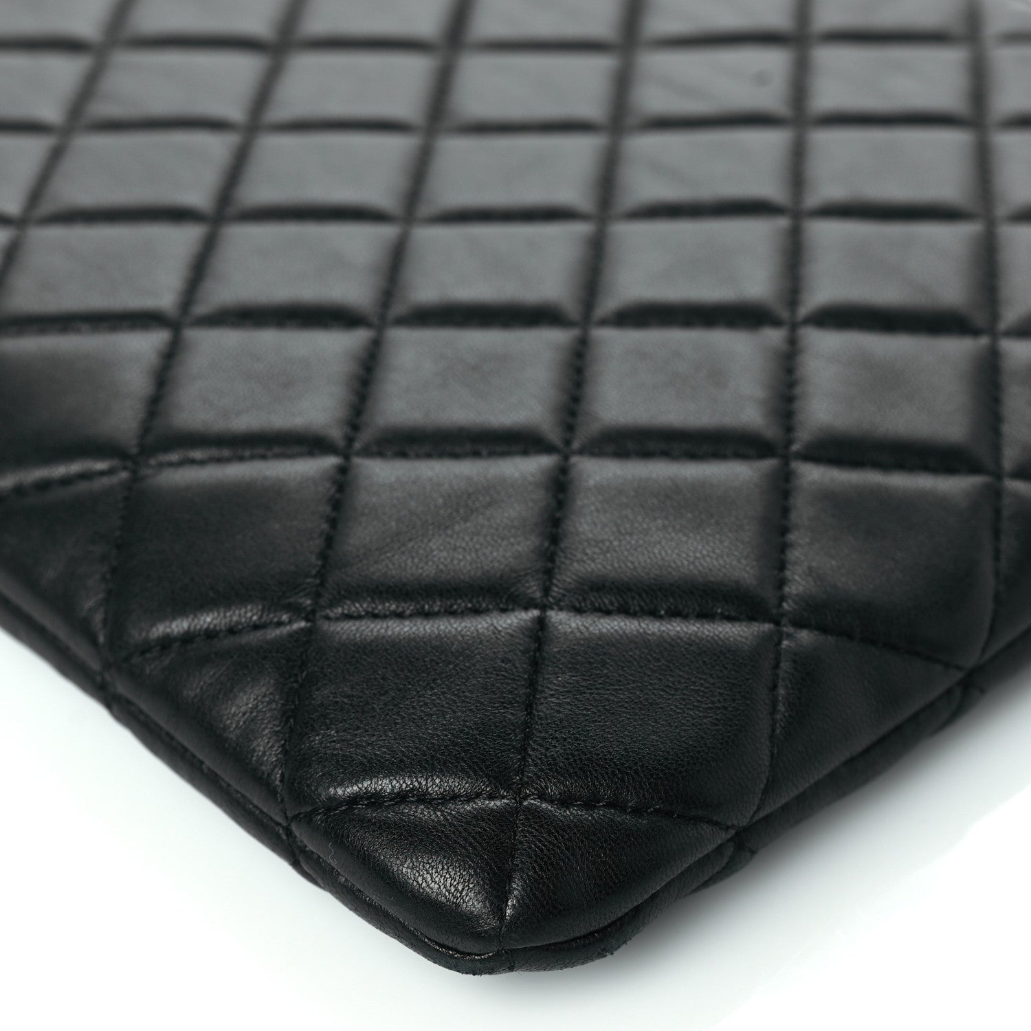 Chanel Lambskin Quilted Medium Cosmetic Case Black 10 of 11