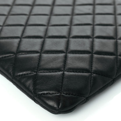 Chanel Lambskin Quilted Medium Cosmetic Case Black 10 of 11