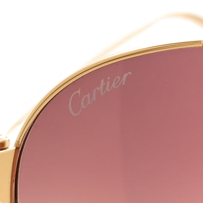 Cartier Santos Aviator Sunglasses CT0298S Gold 7 of 8